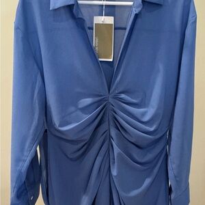 Elegant Blue Women's Top